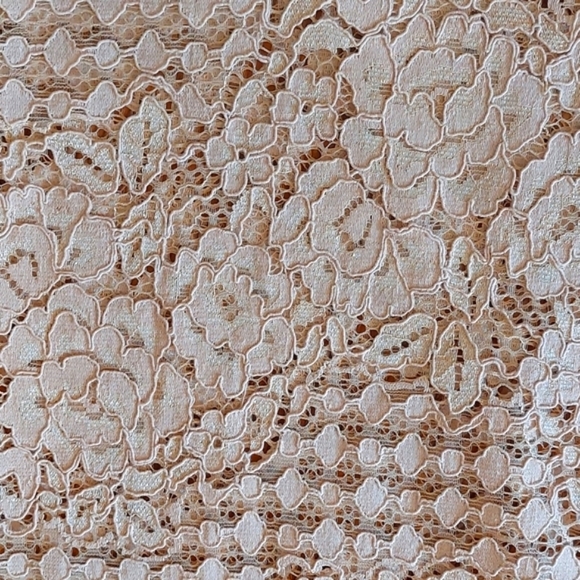 Allison Joy Lace Blouse, Champagne, Bell Sleeve, Size L - Picture 8 of 11